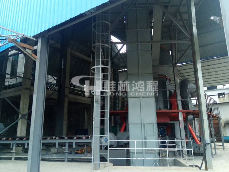 輕燒白云石，磨粉生產線，立式磨粉機，白云石磨粉機，立磨，磨粉機械，磨粉設備，桂林鴻程